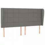 sötétszürke szövet fejtámla szárnyakkal 203x23x118/128 cm