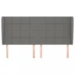 sötétszürke szövet fejtámla szárnyakkal 203x23x118/128 cm