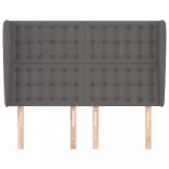 szürke műbőr fejtámla szárnyakkal 147 x 23 x 118/128 cm