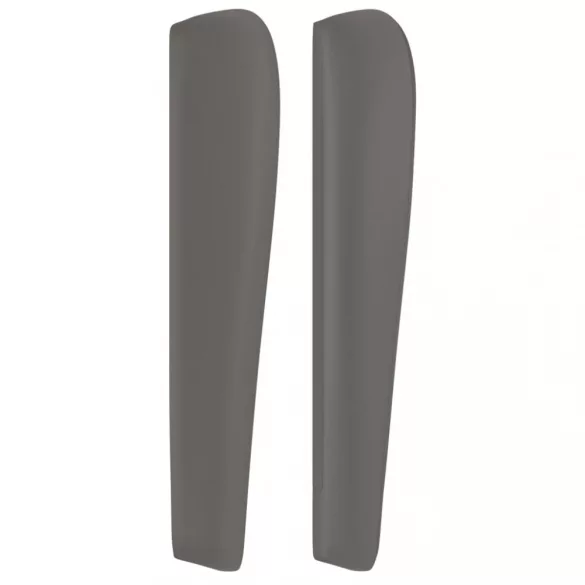 szürke műbőr fejtámla szárnyakkal 163 x 23 x 118/128 cm