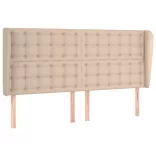 cappuccino műbőr fejtámla szárnyakkal 203x23x118/128 cm