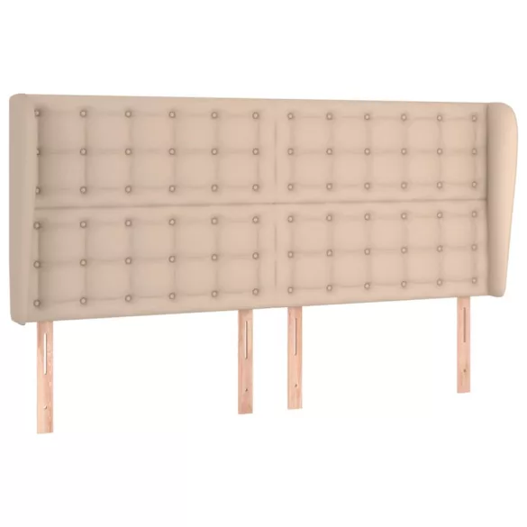 cappuccino műbőr fejtámla szárnyakkal 203x23x118/128 cm