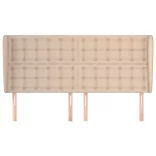 cappuccino műbőr fejtámla szárnyakkal 203x23x118/128 cm