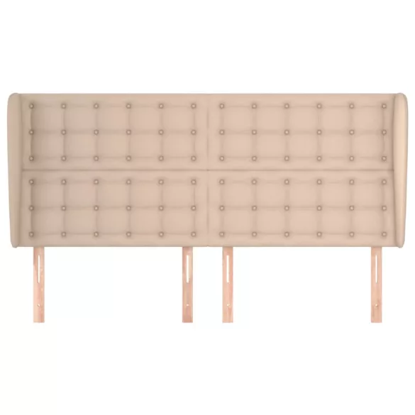 cappuccino műbőr fejtámla szárnyakkal 203x23x118/128 cm