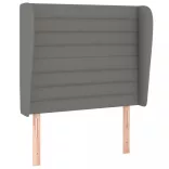 sötétszürke szövet fejtámla szárnyakkal 83 x 23 x 118/128 cm