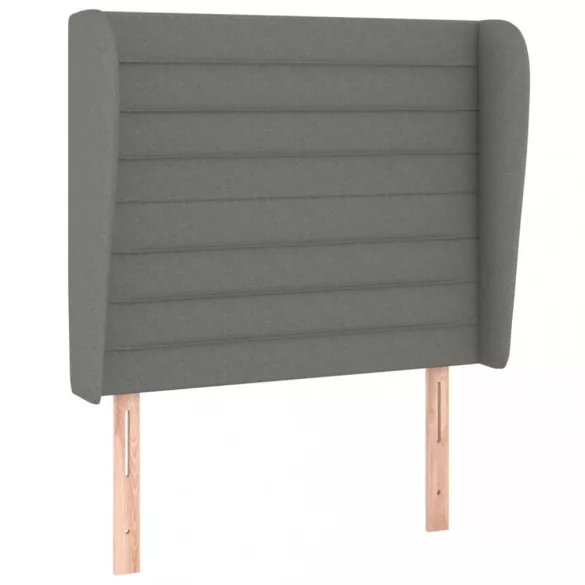sötétszürke szövet fejtámla szárnyakkal 83 x 23 x 118/128 cm