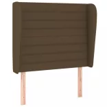 sötétbarna szövet fejtámla szárnyakkal 83 x 23 x 118/128 cm