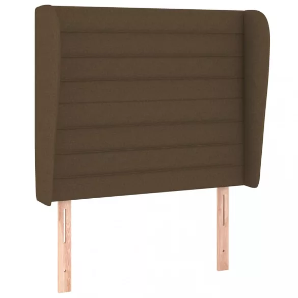 sötétbarna szövet fejtámla szárnyakkal 83 x 23 x 118/128 cm