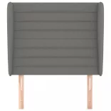 sötétszürke szövet fejtámla szárnyakkal 93 x 23 x 118/128 cm