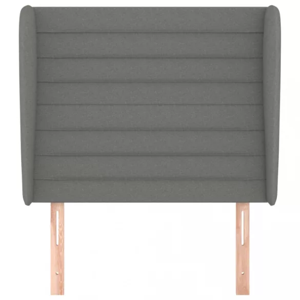 sötétszürke szövet fejtámla szárnyakkal 93 x 23 x 118/128 cm