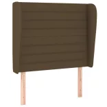 sötétbarna szövet fejtámla szárnyakkal 93 x 23 x 118/128 cm