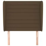sötétbarna szövet fejtámla szárnyakkal 93 x 23 x 118/128 cm