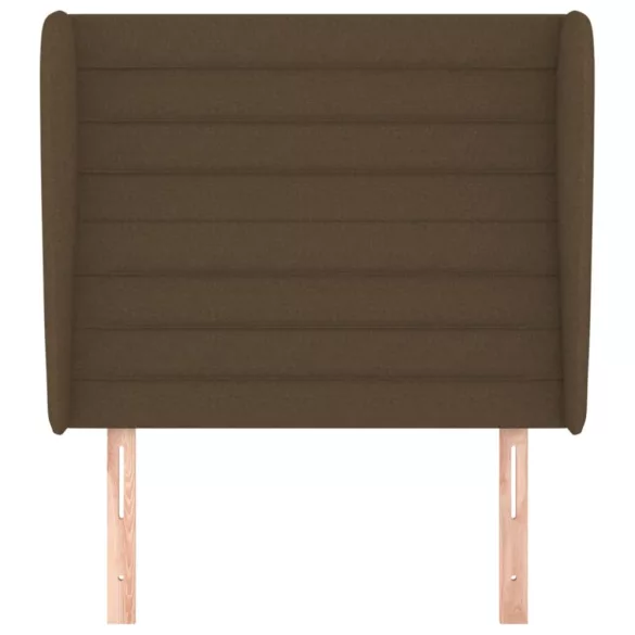 sötétbarna szövet fejtámla szárnyakkal 93 x 23 x 118/128 cm