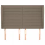 tópszínű szövet fejtámla szárnyakkal 147 x 23 x 118/128 cm