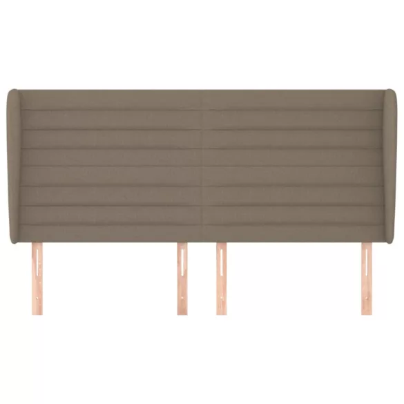 tópszínű szövet fejtámla szárnyakkal 183x23x118/128 cm