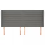 sötétszürke szövet fejtámla szárnyakkal 203x23x118/128 cm