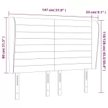sötétzöld bársony fejtámla szárnyakkal 147 x 23 x 118/128 cm
