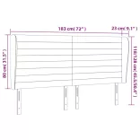 sötétzöld bársony fejtámla szárnyakkal 183x23x118/128 cm
