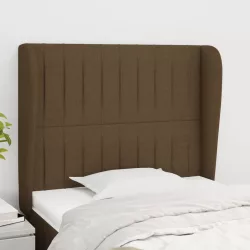  sötétbarna szövet fejtámla szárnyakkal 93 x 23 x 118/128 cm