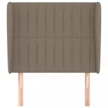 tópszínű szövet fejtámla szárnyakkal 93 x 23 x 118/128 cm