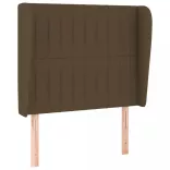 sötétbarna szövet fejtámla szárnyakkal 103 x 23 x 118/128 cm
