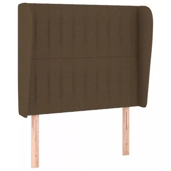 sötétbarna szövet fejtámla szárnyakkal 103 x 23 x 118/128 cm