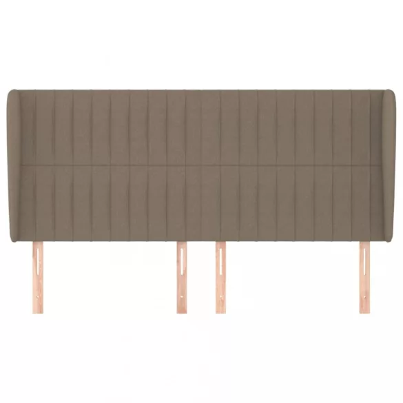 tópszínű szövet fejtámla szárnyakkal 163 x 23 x 118/128 cm