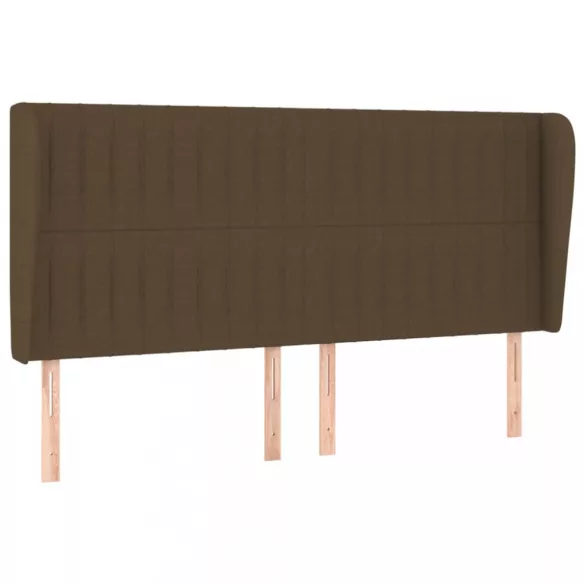 sötétbarna szövet fejtámla szárnyakkal 183x23x118/128 cm