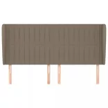 tópszínű szövet fejtámla szárnyakkal 183x23x118/128 cm