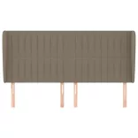 tópszínű szövet fejtámla szárnyakkal 203x23x118/128 cm