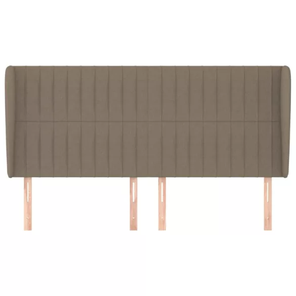 tópszínű szövet fejtámla szárnyakkal 203x23x118/128 cm