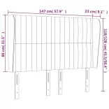 sötétzöld bársony fejtámla szárnyakkal 147 x 23 x 118/128 cm
