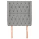 világosszürke szövet fejtámla szárnyakkal 83 x 23 x 118/128 cm