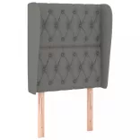 sötétszürke szövet fejtámla szárnyakkal 83 x 23 x 118/128 cm