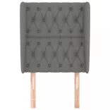 sötétszürke szövet fejtámla szárnyakkal 83 x 23 x 118/128 cm