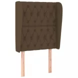 sötétbarna szövet fejtámla szárnyakkal 83 x 23 x 118/128 cm