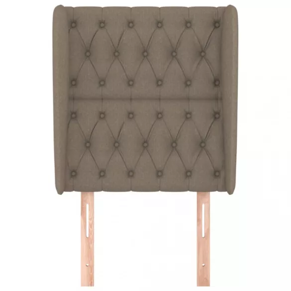 tópszínű szövet fejtámla szárnyakkal 83 x 23 x 118/128 cm