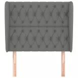 sötétszürke szövet fejtámla szárnyakkal 93 x 23 x 118/128 cm