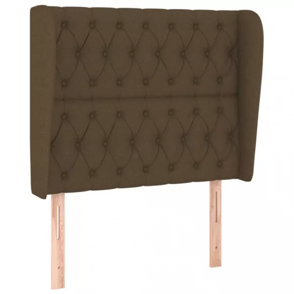 sötétbarna szövet fejtámla szárnyakkal 93 x 23 x 118/128 cm