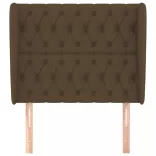 sötétbarna szövet fejtámla szárnyakkal 93 x 23 x 118/128 cm