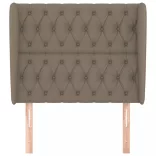 tópszínű szövet fejtámla szárnyakkal 93 x 23 x 118/128 cm