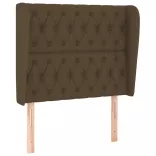 sötétbarna szövet fejtámla szárnyakkal 103 x 23 x 118/128 cm