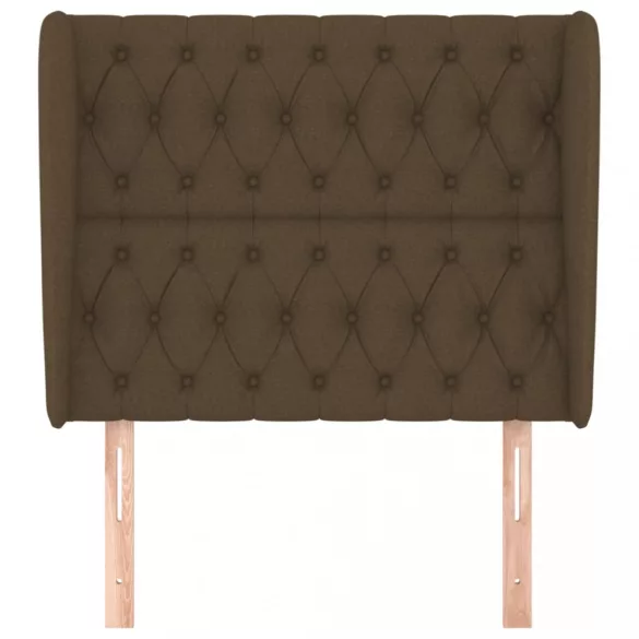 sötétbarna szövet fejtámla szárnyakkal 103 x 23 x 118/128 cm