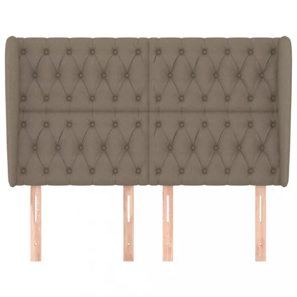 tópszínű szövet fejtámla szárnyakkal 147 x 23 x 118/128 cm