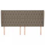 tópszínű szövet fejtámla szárnyakkal 183x23x118/128 cm