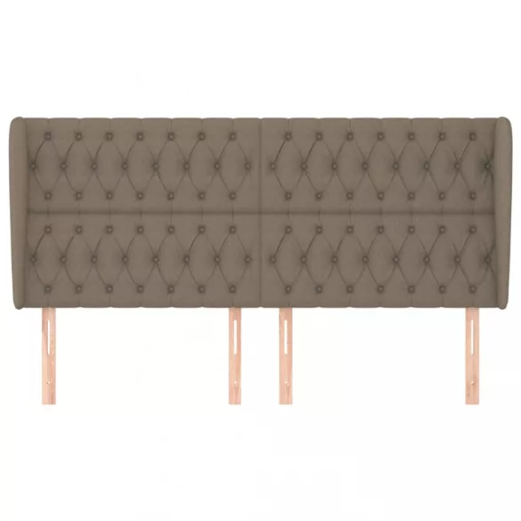 tópszínű szövet fejtámla szárnyakkal 183x23x118/128 cm