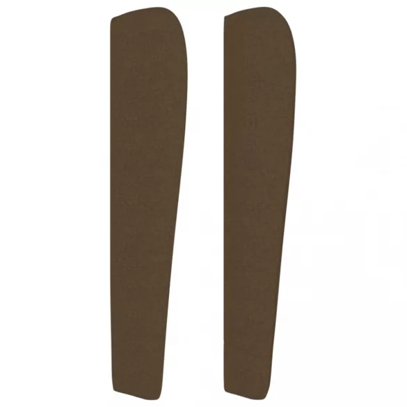 sötétbarna szövet fejtámla szárnyakkal 203x23x118/128 cm