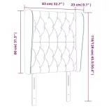 sötétzöld bársony fejtámla szárnyakkal 83 x 23 x 118/128 cm