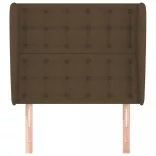 sötétbarna szövet fejtámla szárnyakkal 93 x 23 x 118/128 cm