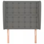 sötétszürke szövet fejtámla szárnyakkal 103 x 23 x 118/128 cm